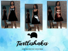 Sims 4 — Horror Film Dresses - COLLECTION 2.0 by turtleshaker — Halloween themed 3D mesh of the Adult/Teen/Elder Black