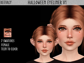 Sims 4 — Halloween Collabration with PlayersWonderland V1 by Reevaly — 7 Swatches. Teen to Elder. For Female. Base Game