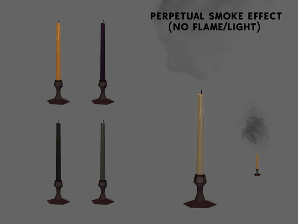 Sims 4 — Wedgewood Smoldering Candle by sim_man123 — An eerie old candle that appears to have just recently been