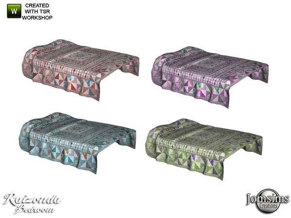 Sims 4 — Raizonda bedroom decorative blanket for bed by jomsims — Raizonda bedroom decorative blanket for bed
