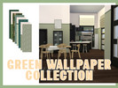 Sims 4 — GREEN WALLPAPER COLLECTION by xxmercury — green wallpaper collection + 8 swatches + base game compatible + more