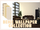 Sims 4 — BEIGE WALLPAPER COLLECTION by xxmercury — Beige wallpaper collection + 8 swatches + base game compatible + more
