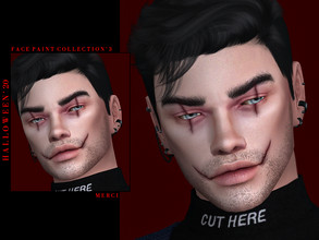 Sims 4 — Halloween'20 Face Paint Collection'3 by -Merci- — New Face Paint for Sims4! Unisex, teen-elder. HQ mod