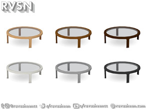Sims 4 — Tables Have Turned - Glass Top Coffee Table by RAVASHEEN — Topped with a thin polished glass top that floats