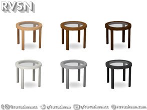 Sims 4 — Tables Have Turned - Glass Top End Table by RAVASHEEN — Topped with a thin polished glass top that floats