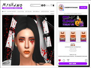 Sims 4 — HALLOWEEN 2020 - Pumpkin Lipstick by cherrymyshuno — - 3 swatches - hq textures - teen - elder - base game