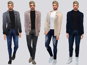 Sims 4 — Duhamel Fall Trench Coat by McLayneSims — TSR EXCLUSIVE Standalone item 18 Swatches MESH by Me NO RECOLORING
