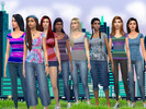 Sims 4 — Assortment Set of  Women's Tees . by jmarie19682 — Here a large Assortment of women's for yours sims Casual days