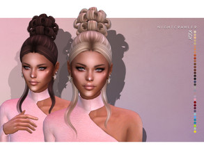 Sims 4 — Nightcrawler-Iggy (HAIR) by Nightcrawler_Sims — NEW HAIR MESH T/E Smooth bone assignment All lods 35colors Works