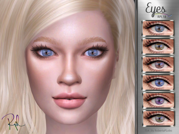 Sims 4 — Eyes RPL18 by RobertaPLobo — :: Eyes (Face Paint) :: 6 swatches :: Male and Female (Adult) :: HQ mod compatible