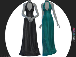 Sims 4 — Miranda Gown. by Pipco — an elegant halter gown. 