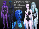 Sims 4 — Crystal skin (overlay) by blackliner001 — Skin with crystallic texture, good if you want to make fantasy or