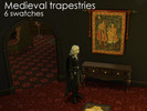 Sims 4 — Medieval trapestries **VAMPIRES EP REQ'D by blackliner001 — EA recolor; i added more realistic textures than in