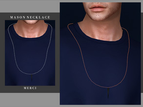 Sims 4 — Mason Necklace by -Merci- — -New accessories mesh for Sims4! 4 Colours. Fo male, teen-elder. All LODs. No allow