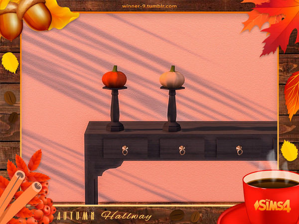 Sims 4 — Autumn hallway Pumpkin small by Winner9 — Small pumpkin from my Autumn hallway, you can find it easy in your