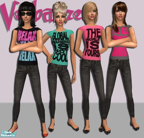 Sims 2 — Verbalize by pretty_baby — Let your sim speak their mind with these tees. :) no mesh needed. enjoy!!