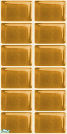 Sims 2 — NK PI Glass Tile Walls - Gold by MoMama — Gold glass tile will spruce up your kitchen or bath.