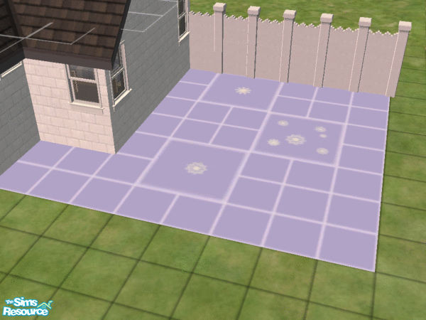 Sims 2 — Snowflake Tile Set by Velly_0_Belly — Blue base tiles with optional snowflake inlays. Use alone or combine for a