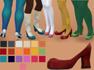 Sims 4 — Chunky Platform Heels by glutenfreesims — base game mesh edit base game compatible 19 swatches sorted under