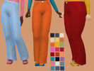 Sims 4 — Denim High Waist Flares by glutenfreesims — base game mesh edit base game compatible 24 swatches sorted under