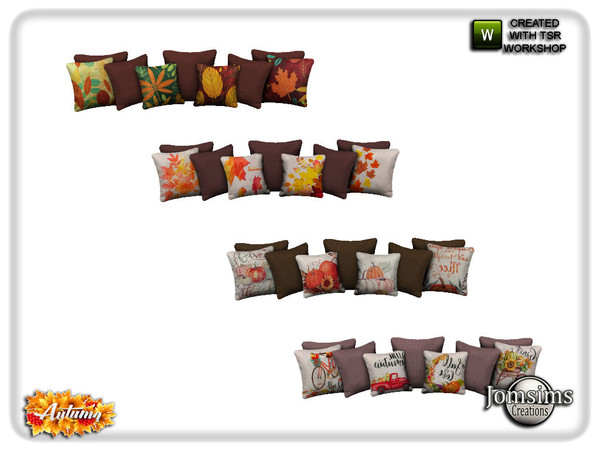 Sims 4 — Abby Autumn garden cushions sofa by jomsims — Abby Autumn garden cushions sofa