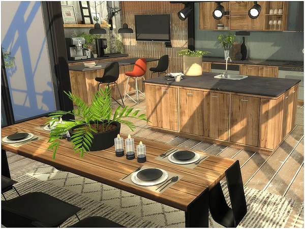 Sims 4 — Tropical Kitchen by lotsbymanal — A modern kitchen with a tropical style, enjoy..