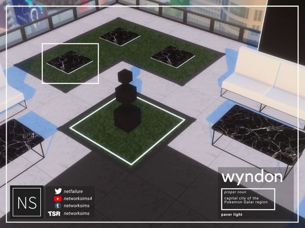 Sims 4 — Wyndon Patio - Paver Light - Networksims by networksims — Strip lighting to match the Wyndon Paver. Moveobjects