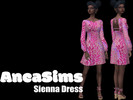 Sims 4 — Sienna Dress by AncaSims7 — Resort style, open back dress