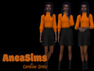 Sims 4 — Caroline Dress by AncaSims7 — A sweater top over a satin skirt
