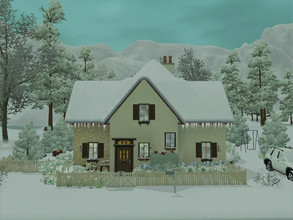 Sims 3 — Hidden spring cottage no cc by sgK452 —  for a family of 4, girls bedroom with 2 beds, parent bedroom, drawing