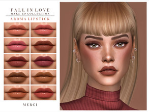 Sims 4 — Aroma Lipstick by -Merci- — Fall in Love make-up collection, Aroma Lipstick. -Lipstick for both gender,