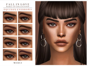 Sims 4 — Equinox Eyebrows by -Merci- — Fall in Love make-up collection, Equinox Eyebrows. -Eyebrows for female,