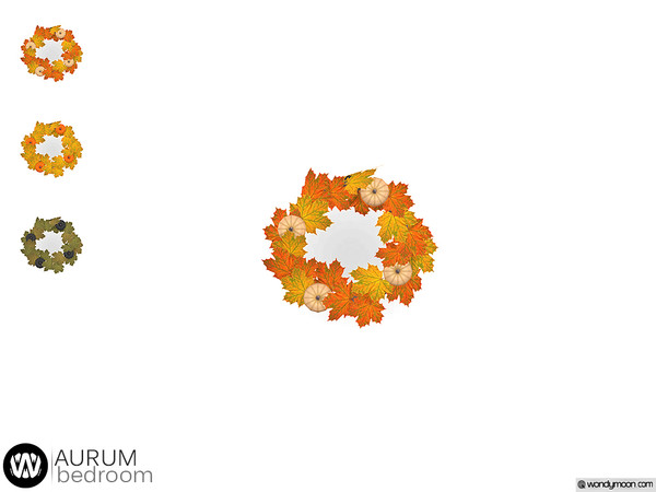 Sims 4 — Aurum Autumn Wreath by wondymoon — - Aurum Bedroom - Autumn Wreath - Wondymoon|TSR - Creations'2020