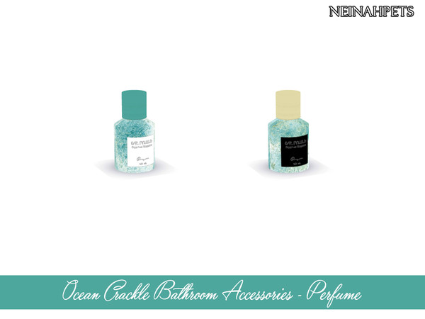 Sims 4 — Ocean Crackle Bathroom Accessories - Perfume {Mesh Required} by neinahpets — A designer perfume - white and