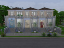 Sims 4 — Crest Townhouses (No CC) by Niki280 — French-inspired townhouses that have been modernised along the years. Has