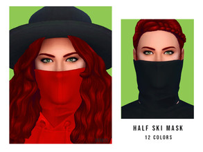 Sims 4 — Half Ski Mask [Female] by OranosTR — - New Mesh - 12 Colors - HQ mode compatible - Handmade Texture - In Ring