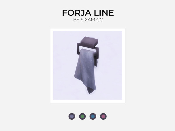 Sims 4 — Forja - Hand Towel by ImFromSixam — I wanted to create this collection using some wood and iron style, something