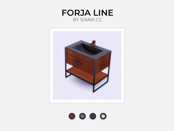 Sims 4 — Forja - Sink by ImFromSixam — I wanted to create this collection using some wood and iron style, something