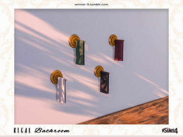 Sims 4 — Regal Towel holder by Winner9 — Towel holder from my Regal bathroom, you can find it easy in your game by typing