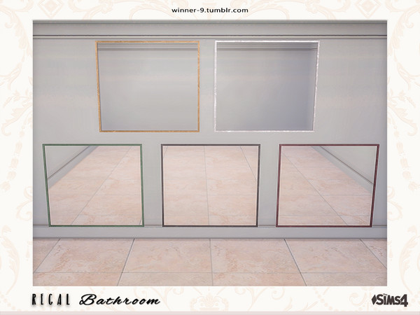 Sims 4 — Regal Mirror for sink by Winner9 — Mirror for sink from my Regal bathroom, you can find it easy in your game by