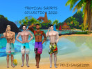 Sims 4 — Tropical Shorts Collection 2020 by delilsavage2001 — This is a tropical swimwear for men or whatever gender you
