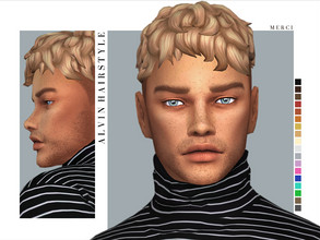 Sims 4 — Alvin Hairstyle by -Merci- — New Maxis Match Hairstyle for Sims4. -For male, teen-elder. -Base Game compatible.