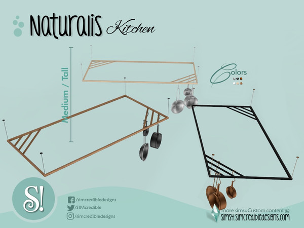Sims 4 — Naturalis hanging pots taller by SIMcredible! — by SIMcredibledesigns.com available at TSR 4 colors + variations
