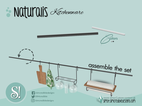 Sims 4 — Naturalis wall extension by SIMcredible! — created to use as a connector between the other wall items from this