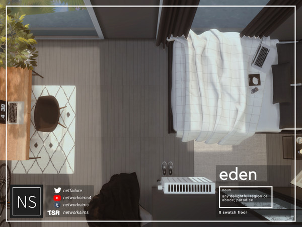 Sims 4 — Eden Wooden Flooring - Networksims by networksims — Thin wooden planks in 8 colour swatches.