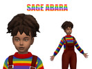 Sims 4 — Ziwo Puff Afro w/ Fringe Child by sageabara — I remade my Ziwo Afro for the child category! - New Mesh - Base