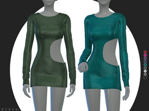 Sims 4 — Dune Dress. by Pipco — a stylish, glittery mini dress. 