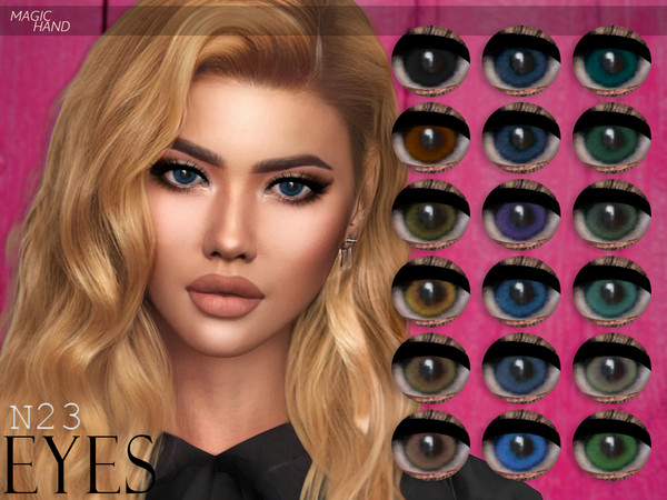 Sims 4 — [MH] Eyes N23 by MagicHand — --18 available colors-- --Compatible with HQ settings-- --CAS thumbnail-- Enjoy!