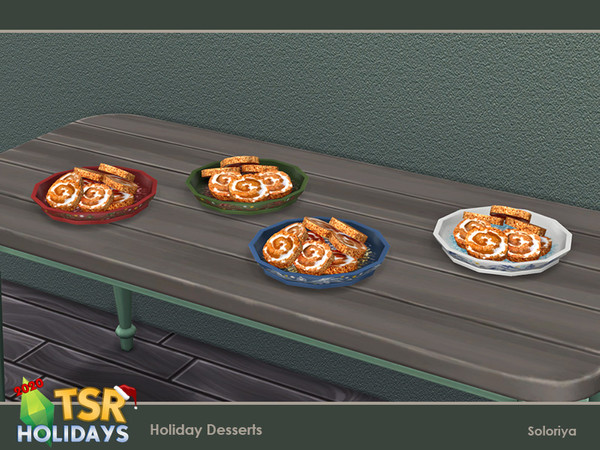 Sims 4 — Holiday Wonderland. Holiday Desserts. Pinwheels, v2 by soloriya — Decorative pinwheels. Part of Holiday Desserts