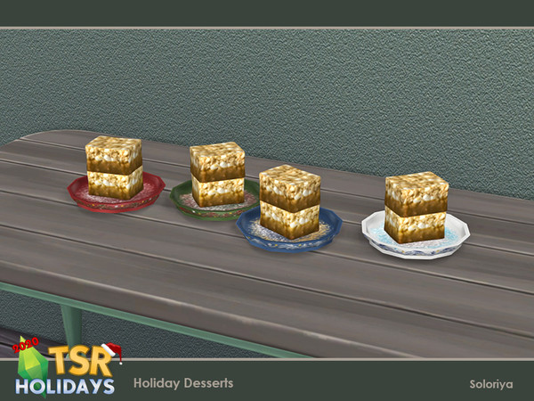 Sims 4 — Holiday Wonderland. Holiday Desserts. Pie, v2 by soloriya — Decorative pie. Part of Holiday Desserts set. 4